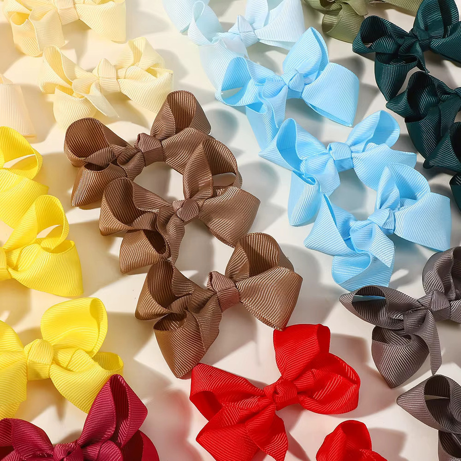 BABY BOWS Haar Clips, 10er Set, Ripsband, Kinder, verschiedene Farben - Bild 3