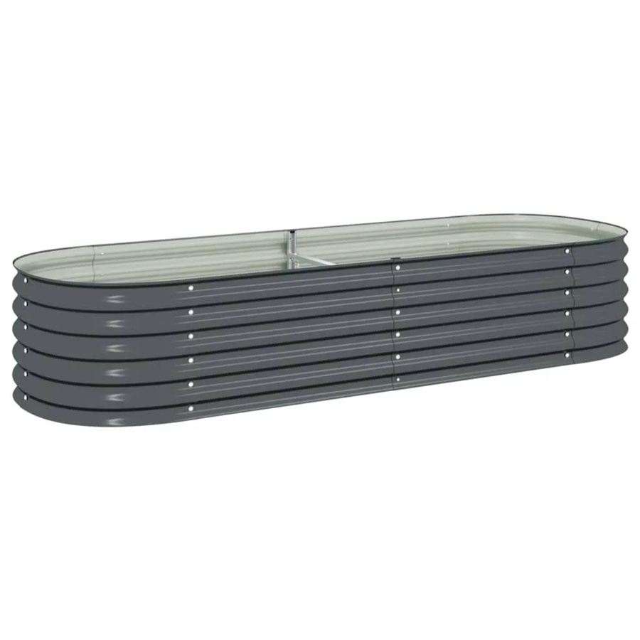 furnicato Garten-Hochbeet aus verzinktem Stahl in Grau, B/T/H: 240 x 80 x 44 cm - Bild 2