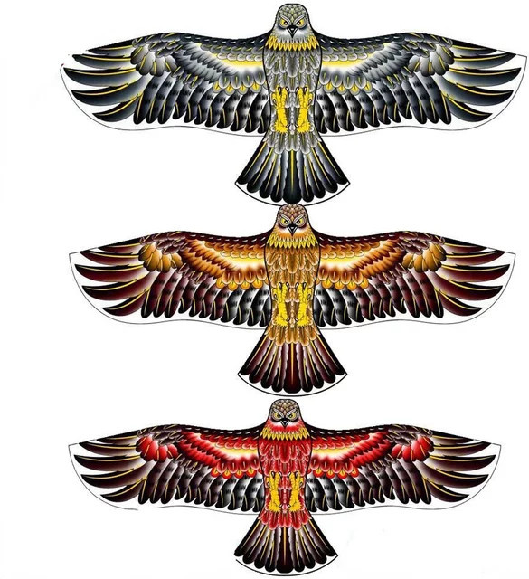Anti Bird Flying Hawk Kite Adlerdrachen als Vogelscheuche und Lockvogel zur Schädlingsbekämpfung in Grün und Multicolour - Bild 1