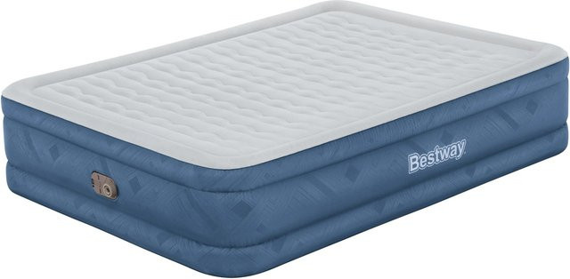 Bestway Fortech Doppelluftbett Snugable Top in Blau mit Elektropumpe, B/T/H: 203 x 152 x 46 cm - Bild 1