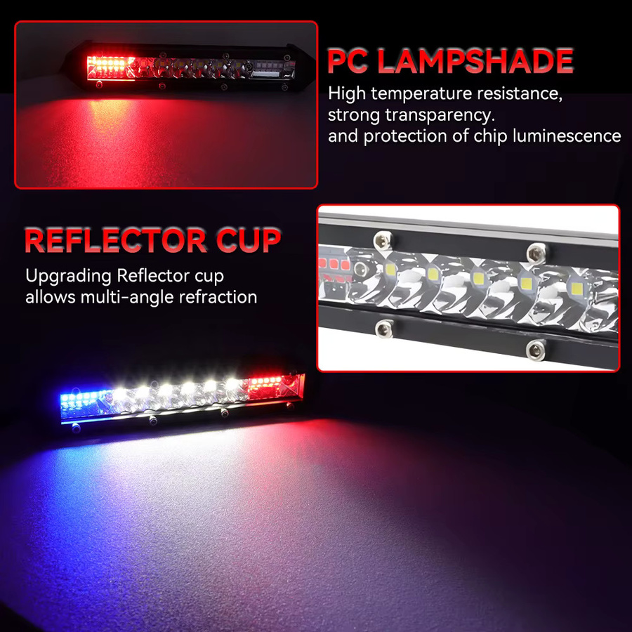 QIDEWIN Ultraflache LED-Arbeitslichtleiste 7 Zoll Kombi-Lichtleiste für Offroad, Traktor, Boot und 4x4-Lkw - Bild 4