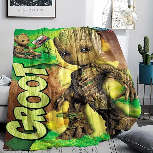 Flanelldecke mit Groot-Print von Dear YuZong, Mehrfarbig, B/B: 130 x 150 cm - Bild 1