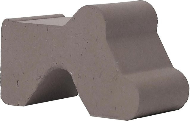 3er Set Terrakottafuß aus Keramik in Basaltgrau, Höhe: 4 cm - Bild 1