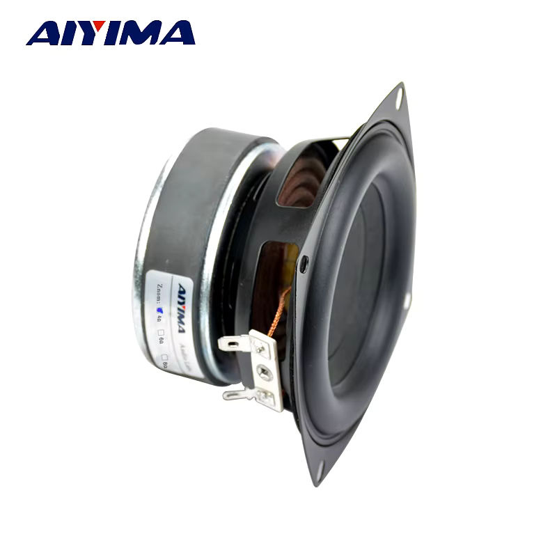 AIYIMA 4 Zoll Subwoofer Lautsprechereinheit HIFI Woofer für Heimkino, 100 Watt, 4/8 Ohm, Schwarz - Bild 2