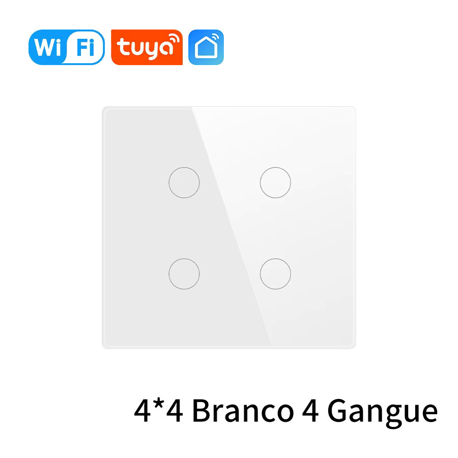 GGBEE Tuya WiFi Smart Switch 4/6-fach Touch-Panel Lichtschalter in Schwarz, App- und Sprachsteuerung kompatibel mit Amazon Alexa und Google Assistant, Brasilien Standard - Bild 7