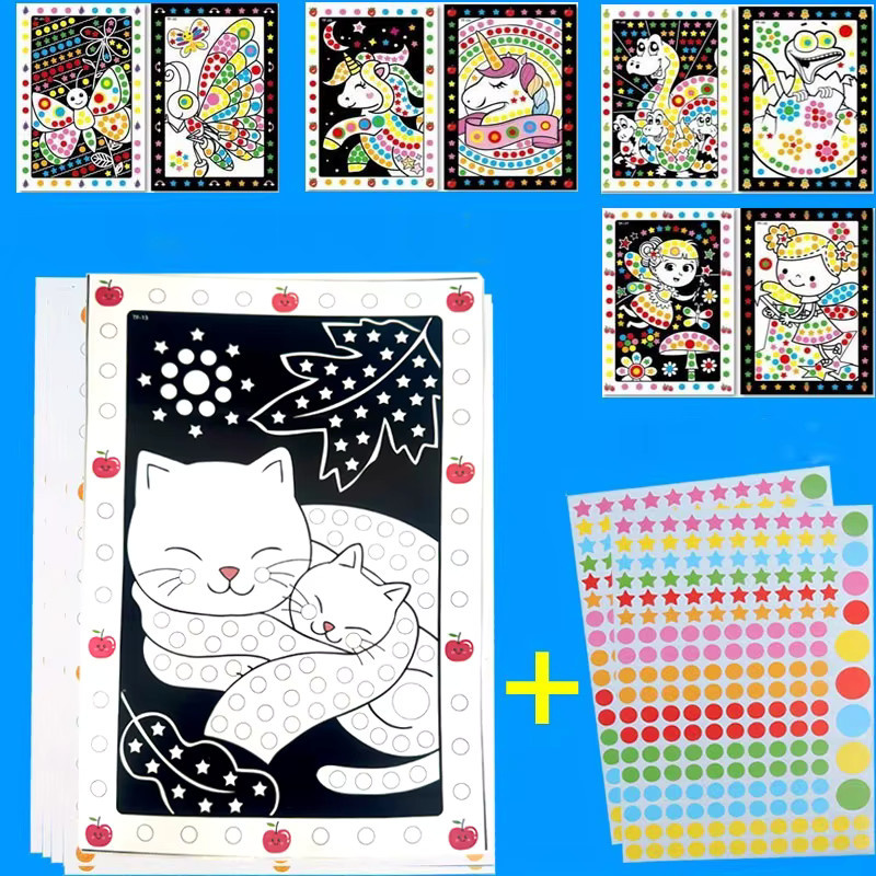 Lustige Puzzle Dot Aufkleber, Tiere, 10-teiliges Set, Bunt - Bild 3