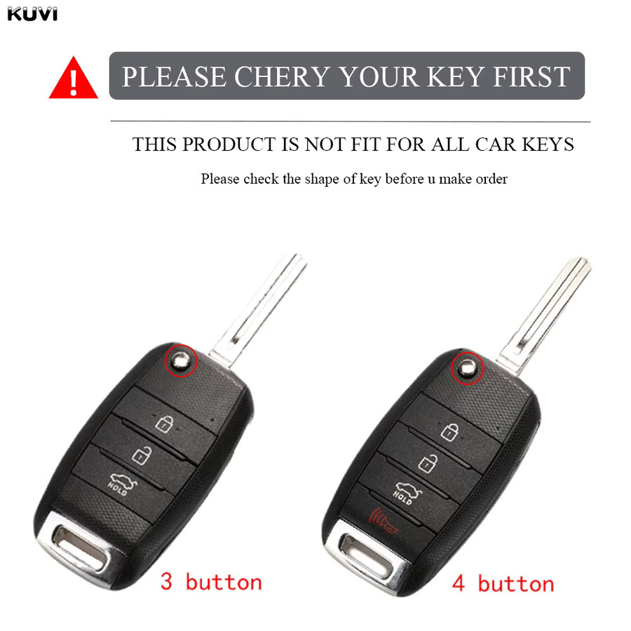 Kuvi TPU Auto-Faltschlüsselhülle für KIA 4-Tasten Schlüssel K2 Ceed Cerato K3 K5 Sorento Sportage Soul K4 Picanto Optima Forte Stinger Rio - Bild 2