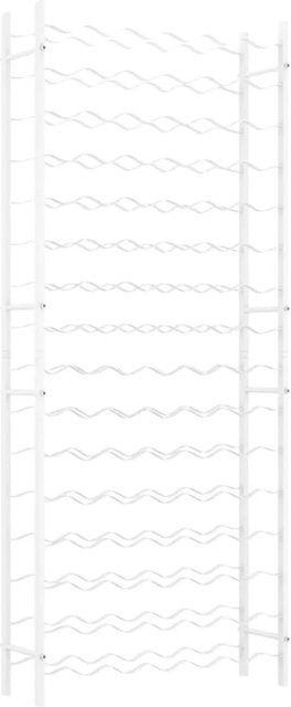 vidaXL Weinregal aus Metall in Weiß für 96 Flaschen, Wandmontage, Modernes Design, H x B x T: 157 x 64 x 22 cm - Bild 1