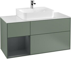 V&B Waschtischunterschrank Finion mit Wandbeleuchtung, lackiert, Breite: 120 cm, Tiefe: 50,1 cm, Höhe: 50,1 cm - Bild 1