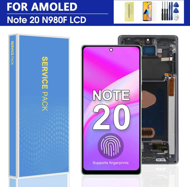 Samsung Note 20 N980 N980F SN980F/DS Ersatz Display mit Rahmen in Schwarz für AMOLED LCD Digital Touch Screen - Bild 1