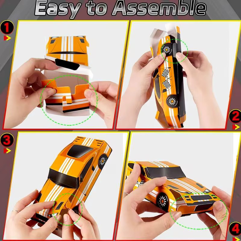 ZQNYCY Racing Auto Thema Geschenkboxen aus Papier für Kindergeburtstage und Partys, Rot, 10 oder 20 Stück - Bild 2
