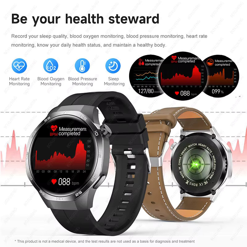 BOXUXING Smartwatch, Silber, Silikon, GPS, NFC, Unisex - Bild 6
