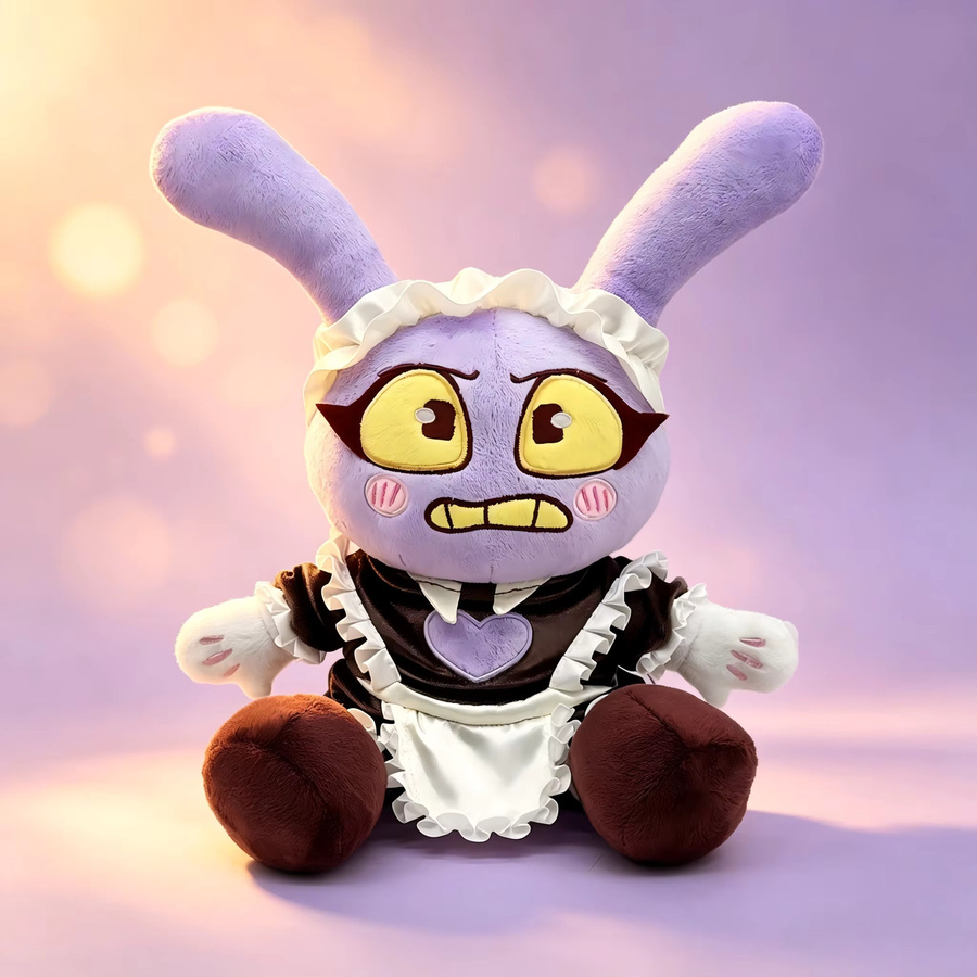 Bandai Maid Jax Plüschhasen-Puppe, 25cm, lila, Plüsch / Textil - Bild 2