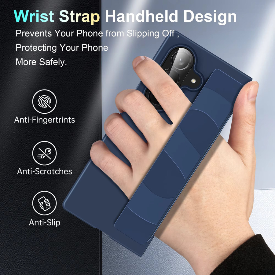 Ultradünnes mattes Silikon-Armband-Etui für Samsung Galaxy Z Fold 7 6 5 4 3 in Transparent - Bild 2