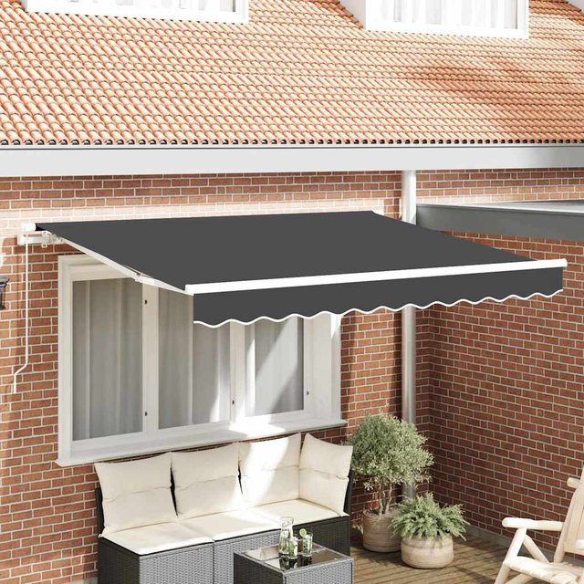 vidaXL Markisenersatzstoff aus Polyester in Anthrazit, Breite: 330 cm, Höhe: 195 cm - Bild 3