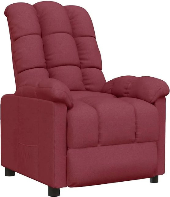 vidaXL Relaxsessel aus Stoff in Weinrot mit Armlehnen - Bild 1