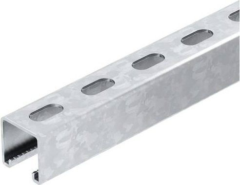 OBO Bettermann Profilschiene aus Metall in Silber, L x B x H: 70,0 x 4,1 x 4,1 cm - Bild 1