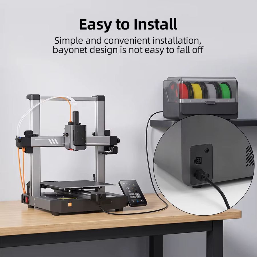 Ace Pro 4-Pin Verbindungskabel für Anycubic Kobra 3, MAX, S1 und S1C 3D-Drucker, 1,5m Datenkabel in Schwarz - Bild 2
