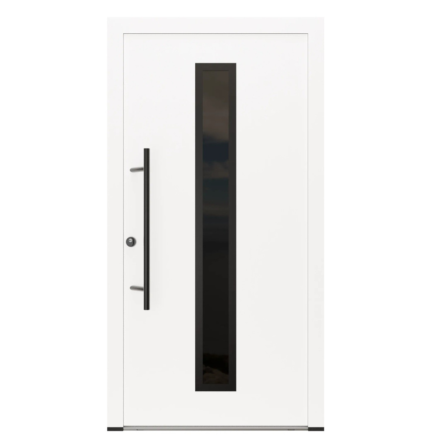 FM Türen Innenbeschläge Set AS68 Modell 21 mit Glaseinsatz, Weiß, Links, B: 110 cm, H: 210 cm - Bild 1