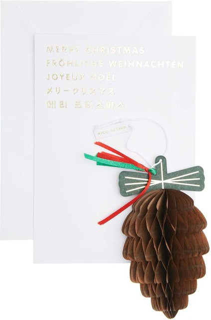 Rico Design Paper Poetry Kartenset mit Pop-Up Anhänger Zapfen B6 - Bild 1