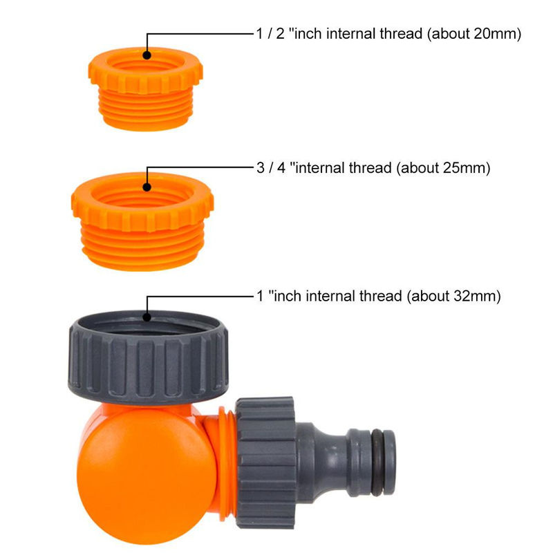 NATAWA Garten Schlauch Anschluss Adapter für 1/2 Zoll Wasserhahn, Kunststoff, Orange - Bild 7