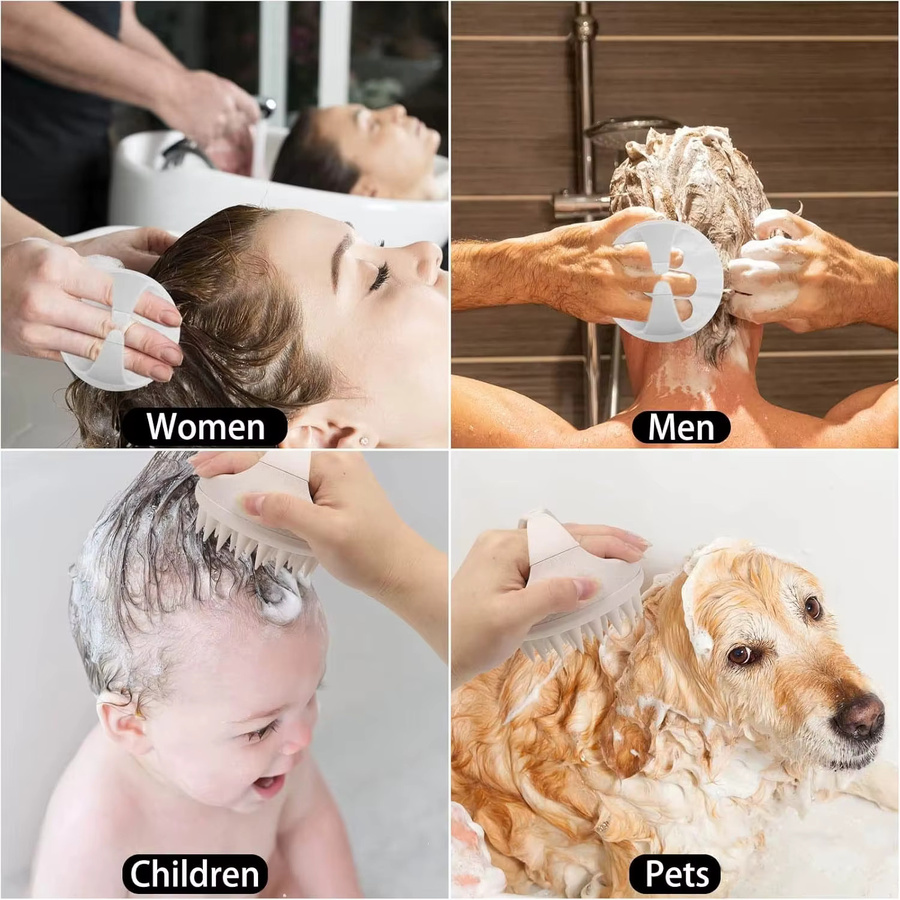 Untior Kopfhaut-Massagebürste, Silikon, Unisex - Bild 3