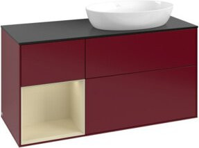 V&B Waschtischunterschrank Finion in Grau lackiert, Breite: 120 cm, Tiefe: 50,1 cm, Höhe: 50,1 cm - Bild 1