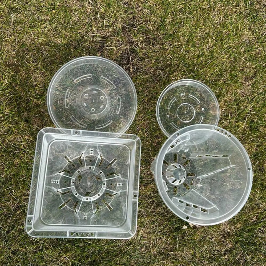 Transparenter Blumentopf aus Kunststoff für Hydrokultur mit Wurzelkontrolle und Atmungsaktivität - Bild 2