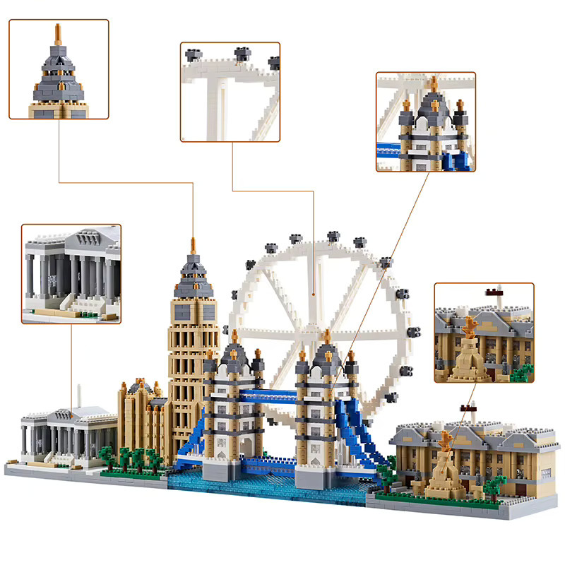 London Tower Bridge City Skyline, Bausteine, 3.430 Teile - Bild 4