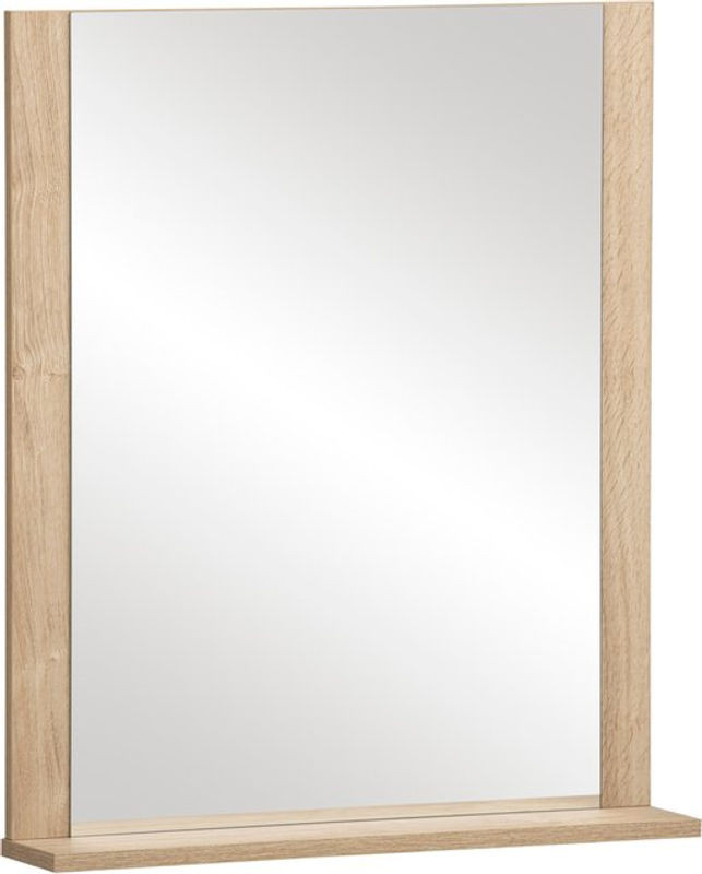 Schildmeyer Wandspiegel Emmik Eiche Natur und Weiß mit Ablage B/H/T: 59,6 x 71,1 x 12,3 cm - Bild 1