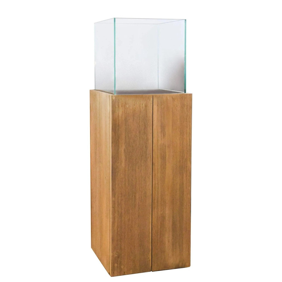 Vivanno Windlichtsäule Candela aus Akazienholz in Antikbraun, B/T/H: 27 x 27 x 80 cm - Bild 2