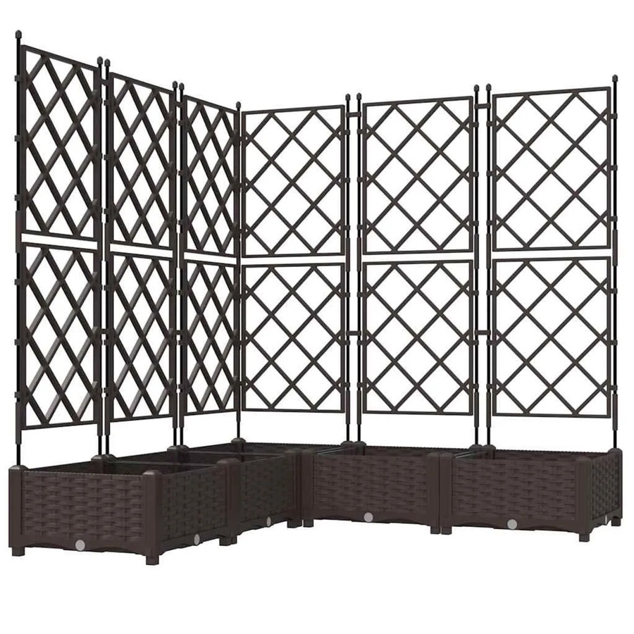 vidaXL Garten-Pflanzgefäß Set aus Stahl in Braun, 5 Stück, B/T/H: 120 x 120 x 125,5 cm - Bild 2