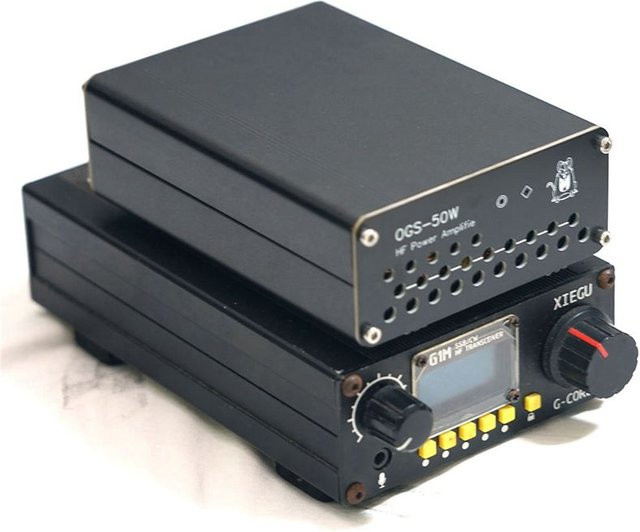 BOFF OGS-50W HF-Leistungsverstärker 50W in Schwarz für USDX, FT-817, ICOM IC-703, IC-705, Elecraft KX3 und Xiegu G90 - Bild 1