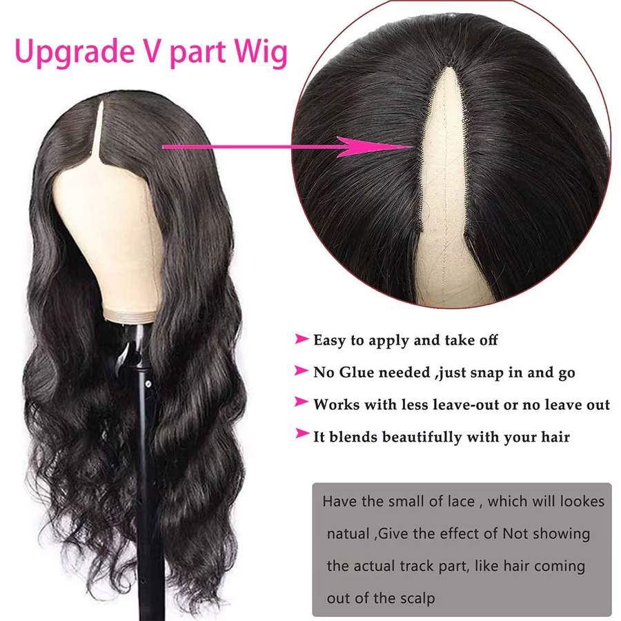 UEENLY Echthaar-Perücke, Remy Echthaar, Body Wave, 30-32 Zoll - Bild 5