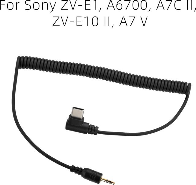 AODELAN S10 Fernauslöserkabel Verbindungskabel von 2,5mm auf USB-C in Schwarz für Sony ZV-E1, A6700, A7C II, ZV-E10 II und A7 V - Bild 1