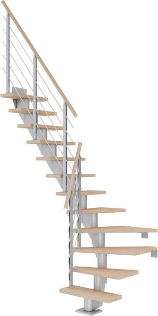 Dolle Mittelholm Frankfurt Eiche/weiß Perlgrün, Winder mit Holzoptik, Höhe: 279 cm, Breite: 75 cm - Bild 1