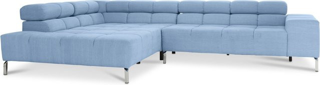 Polsterecke CATELYN 2.0 LOFT in Blau mit Stoffbezug und Armlehnen, L-Form linksseitig - Bild 1