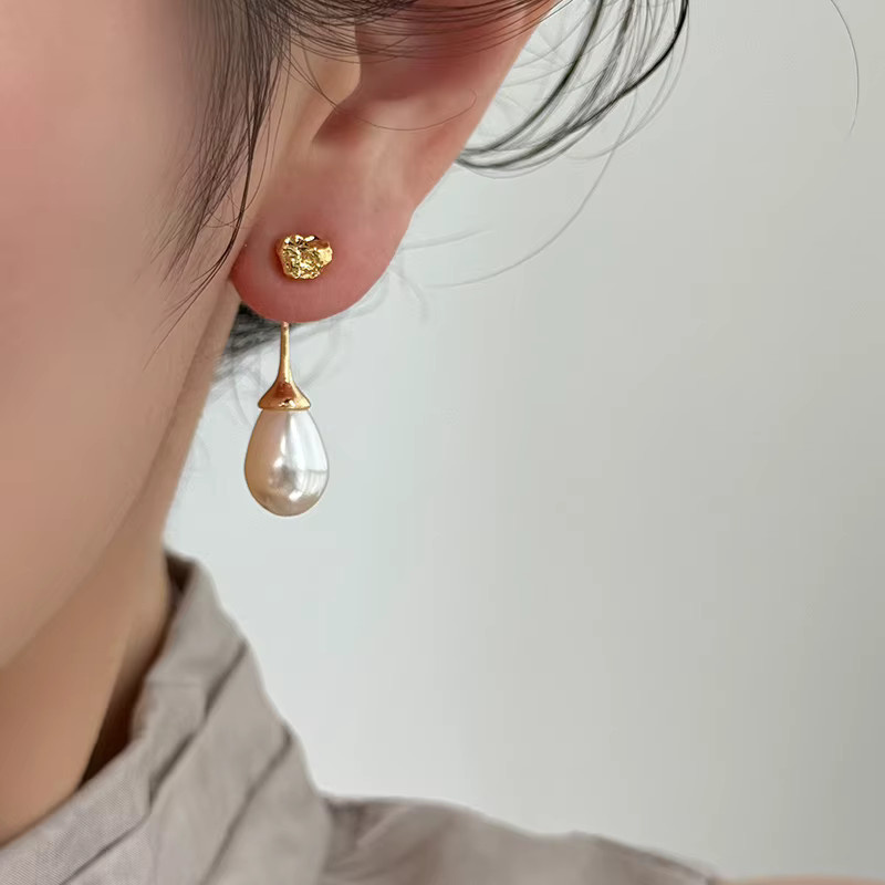 Taoya Anhänger-Ohrringe, Perle, Gold, Damen - Bild 3