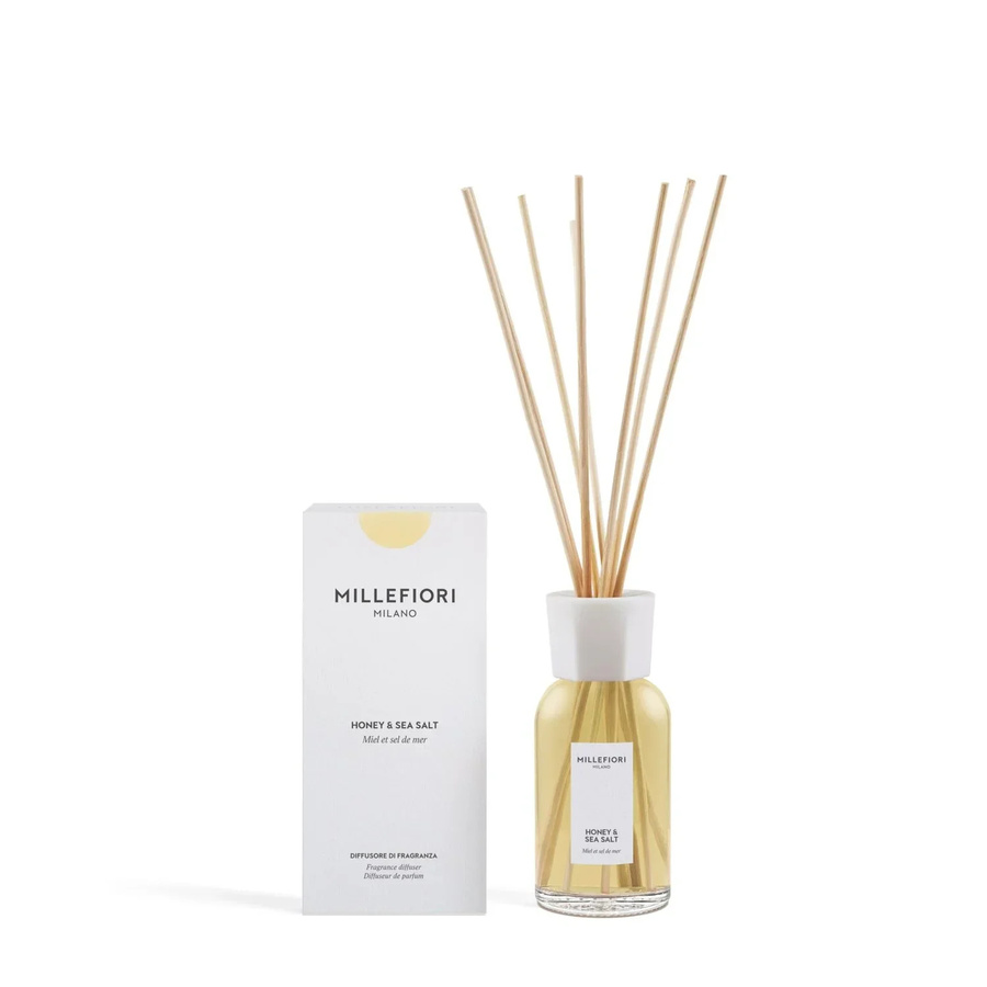 Millefiori Milano Raumduft-Diffuser mit Stäbchen Honey & Sea Salt, 250 ml - Bild 1