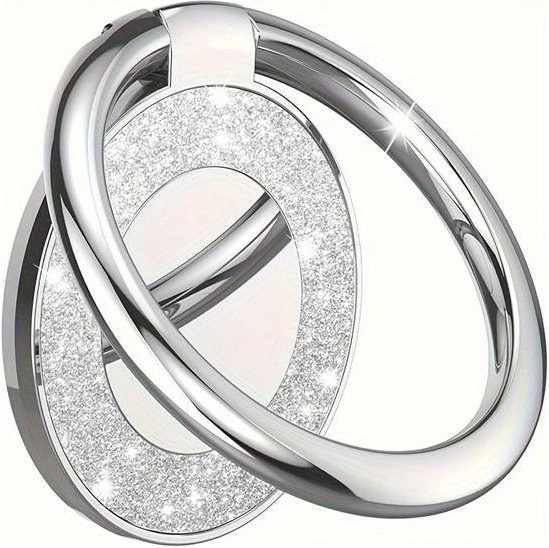 SZwatch Bling Handy Finger Ring Halter als tragbare Telefon Schnalle in Silber für Damen und Herren - Bild 1