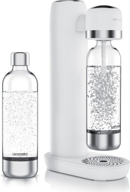 Arendo Wassersprudler Soda Maker Set in Weiß mit 2x 1000 ml PET-Flaschen, kompatibel mit 60l CO2 Zylindern - Bild 1