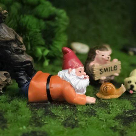 Mehrfarbige Gartenzwerg-Figur aus Kunstharz von ACRDDK als dekoratives Ornament für dein Zuhause