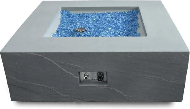 Elementi Gasfeuerstelle Capertee in Sandstein-Optik aus Faserbeton, Grau, B: 101,6 cm, T: 101,6 cm, H: 38 cm - Bild 4