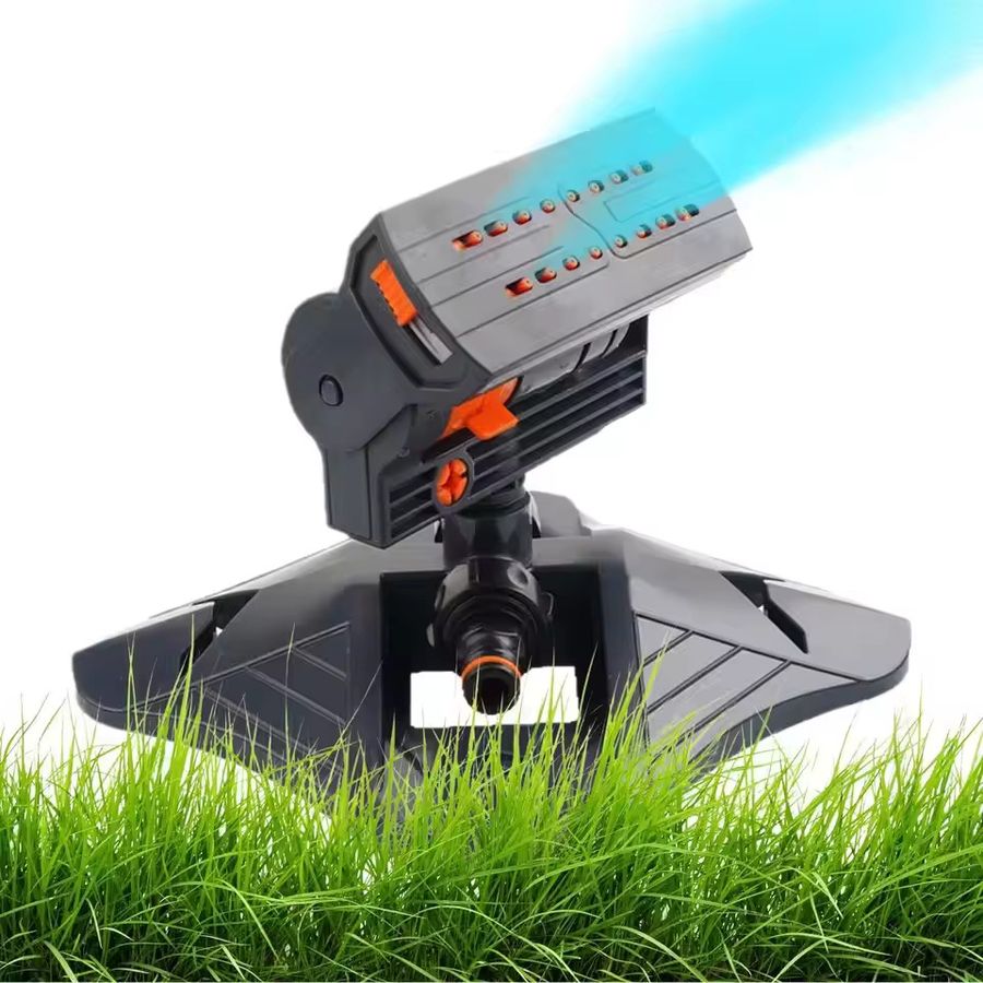Alloet Automatischer Gartensprinkler mit 16 Löchern, verstellbares rotierendes Bewässerungssprühgerät aus Kunststoff für die Gartenbewässerung - Bild 2
