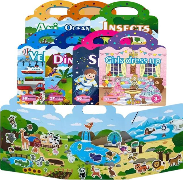 Datgo Montessori ruhiges Buch, Puzzle, Tiere, ab 3 Jahre - Bild 1