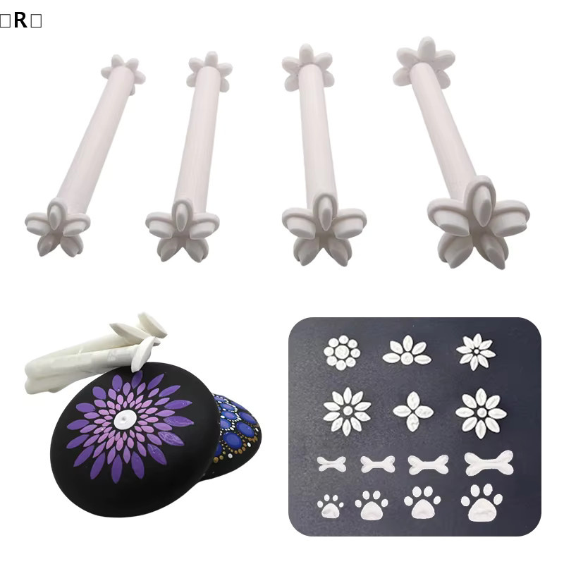 itutR ParqueFlower Floral Dotting Tools Set Malstifte und Prägewerkzeuge für DIY Kunst, Graffiti und Blumenmuster aus Kunststoff - Bild 2