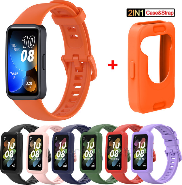 Huawei Band 8 Silikon-Armband, Silikonhülle, Schwarz, Unisex - Bild 1