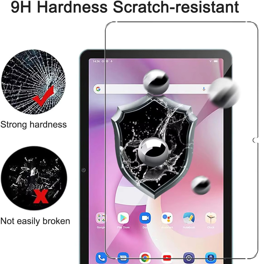 Blackview Tab 16 (11 Zoll) 2023 Displayschutzfolie aus gehärtetem Glas, 9H, transparent, ultraklar und kratzfest - Bild 4