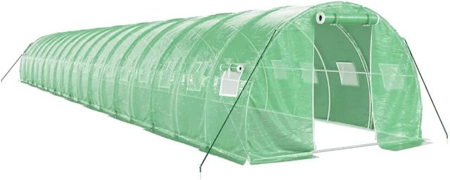 Furnicato Gewächshaus mit Stahlrahmen in Grün, Fläche: 54 m², B/T/H: 18 x 3 x 2 m - Bild 1