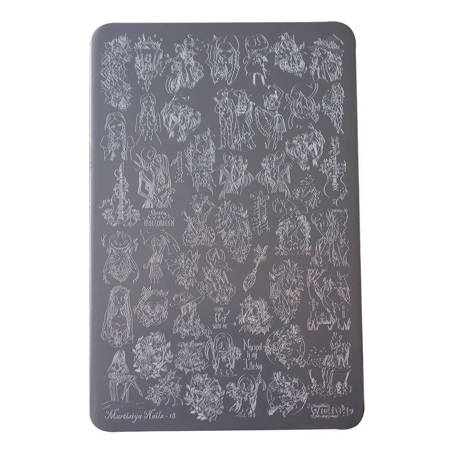 XMQ Nail Art Stamping Plates Halloween Skull Imageplate - Bild 3